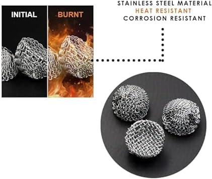 Fenny's Creations 13mm Pipe Screens Ball Shape Concave Bowl Gauzes Steel Wire Filters (100)