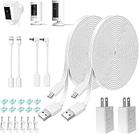 Vista 1 de Adaptador de alimentación y cable de 20 pies para cámara Ring, batería de cámara Ring Stick Up, batería de cámara Ring Spotlight Cam/Pro/Plus, Blink