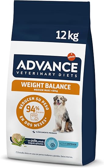Advance Veterinary Diets Weight Balance Medium & Maxi - Pienso para Perros con Sobrepeso - 12kg