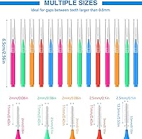 Vista 2 de 200 cepillos interdentales cepillos para limpiador, desechable, púas de hilo dental, cepillos dentales, cepillo dental suave, cabezal de hilo dental