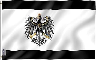ANLEY Fly Breeze 3x5 Feet Prussian Flag - Vivid Color and UV Fade Resistant - Canvas Header and Double Stitched - German Kingdom of Prussia Flag Polyester with Brass Grommets 3 X 5 Ft