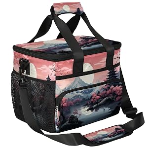 Lunch Box for Men Heavy Duty Insulated Lunch Bag for Women Mountain Lake Flower Lunchbox for Adults Lunch