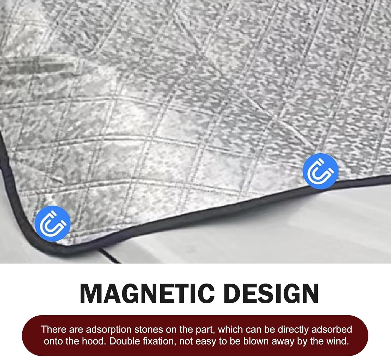 Shakas Windshield Trough Protection Cover, Dust and Leaf Resistant Cover, 66.9" x 17.7" Perfect Coverage Front Window Cover with Elastic Band and Adsorption Block, for Most Cars Trucks (Silver)