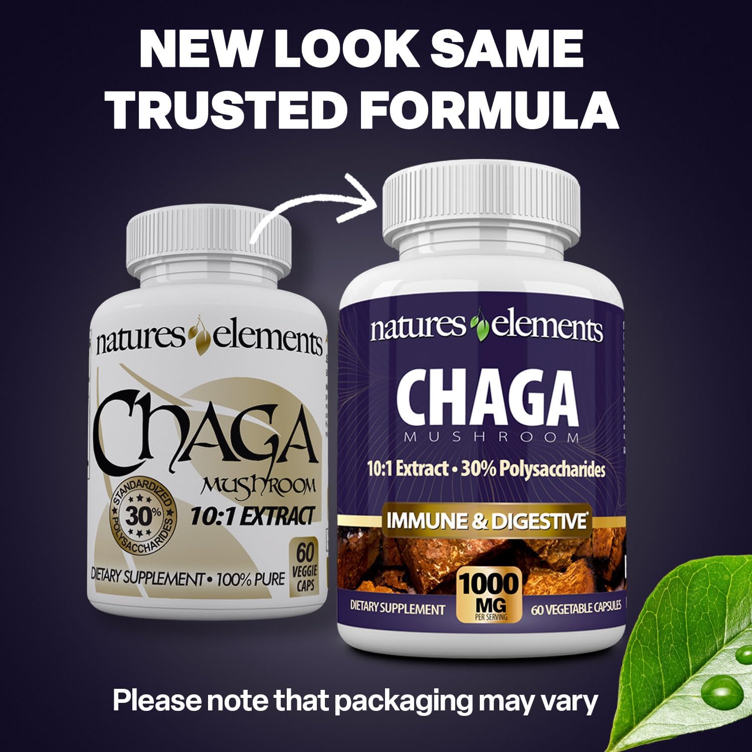 s Elements Chaga Mushroom – – 10:1 Extract % Polysaccharides –