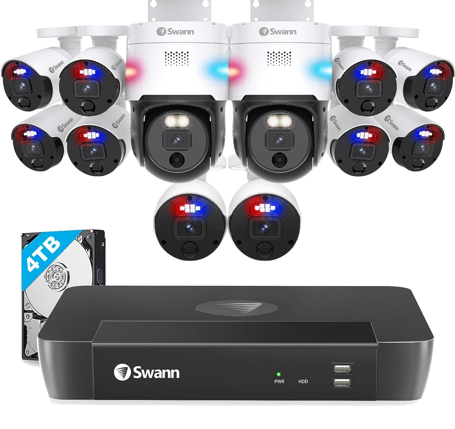 Amazon.com: Swann Home Security Camera System with 4TB HDD, 16