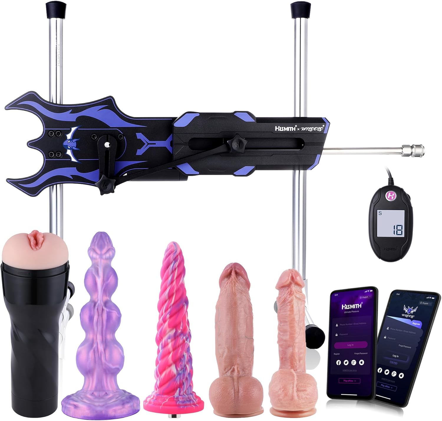 Hismith Premium Sex Machine 4.0, Thrusting Machine with Kliclok System, Adjustable Squirting Sex Machine, APP and Wire Controlled Love Machine