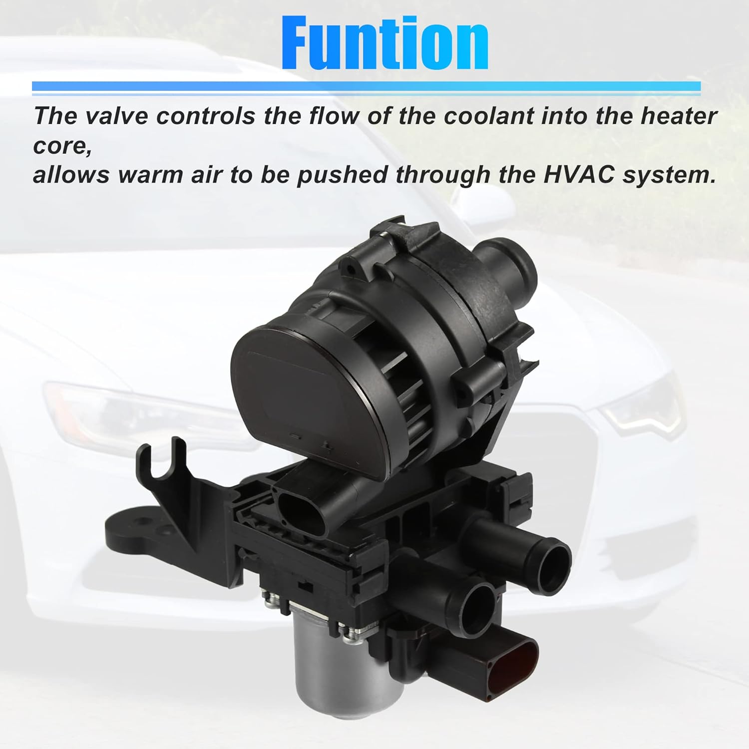 X AUTOHAUX Engine Heater Control Valve Solenoid for Audi A6 2005-2011 for Audi A6 Quattro 2005-2011 4F1959617B 4F1959617A