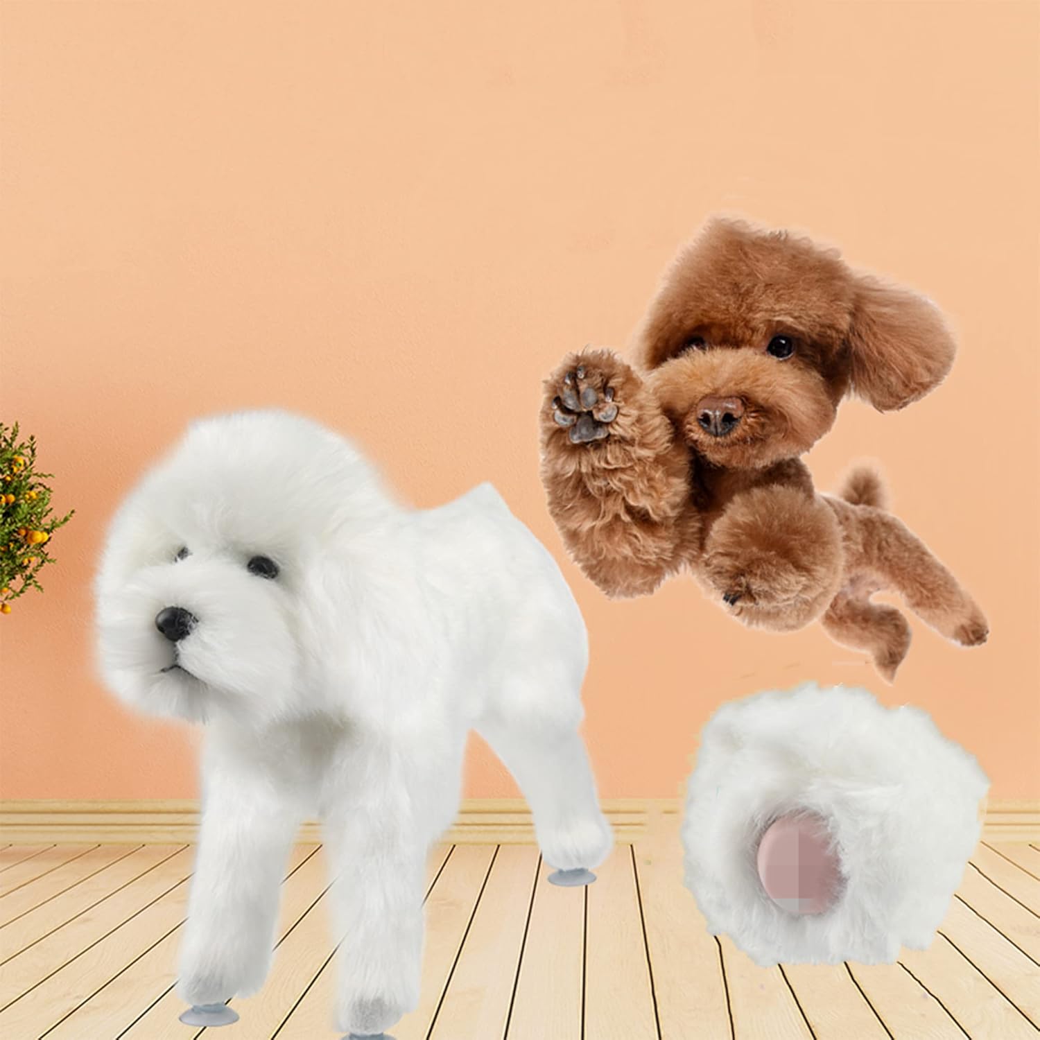 Pet Stress Relief Toys, for Male Dog in Heat, Simulation Female Dog Plush Toy, for Dog Anxiety Relief Sleeping,20cm / 7.8inch