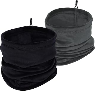 2 Pack Kids Neck Warmer Winter Fleece Gators Cold Weather Face Mask for Boys Girls Youth Neck Gaiter