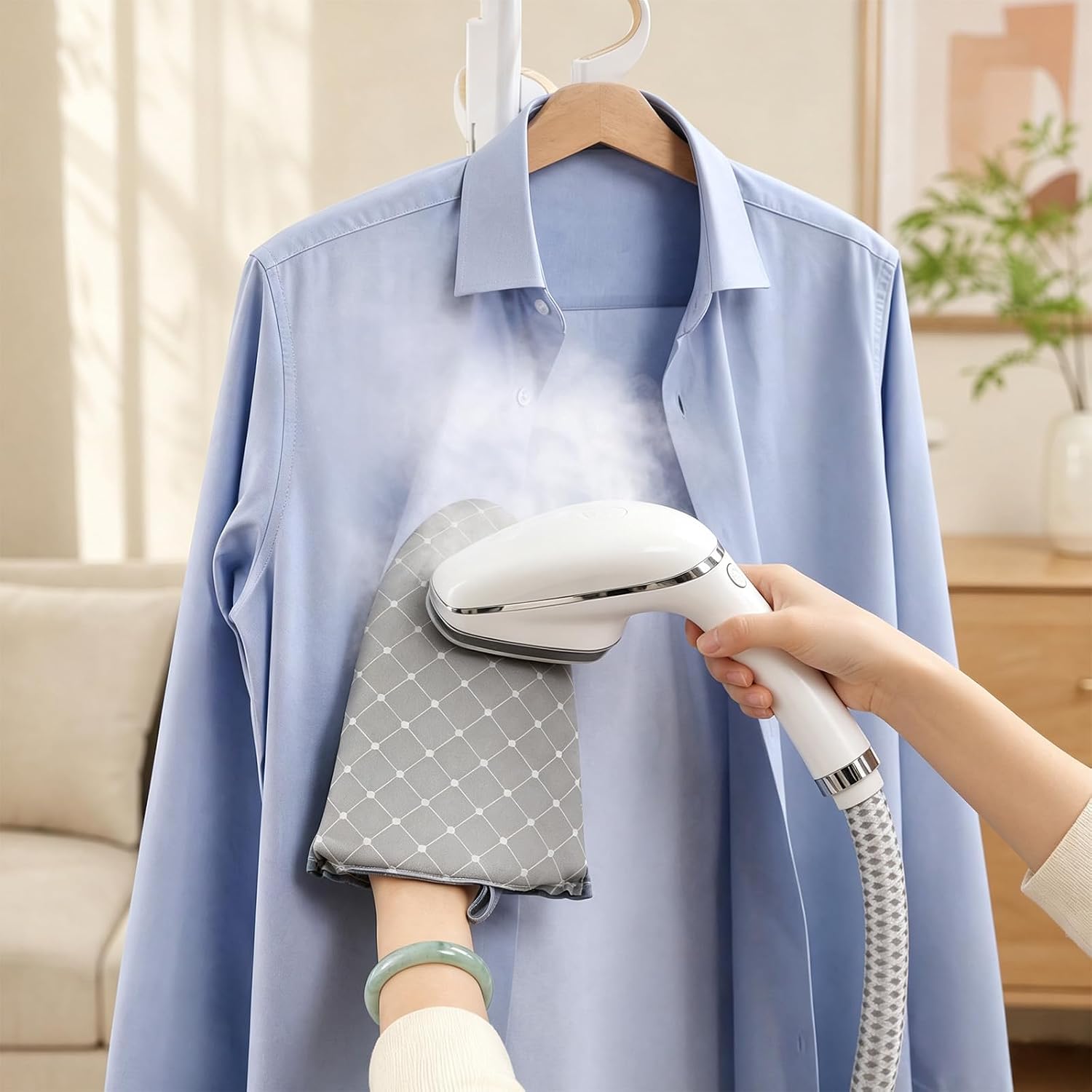 Garment Steamer Ironing Gloves, Heat & Steam Resistant Protect Ironing Mitt