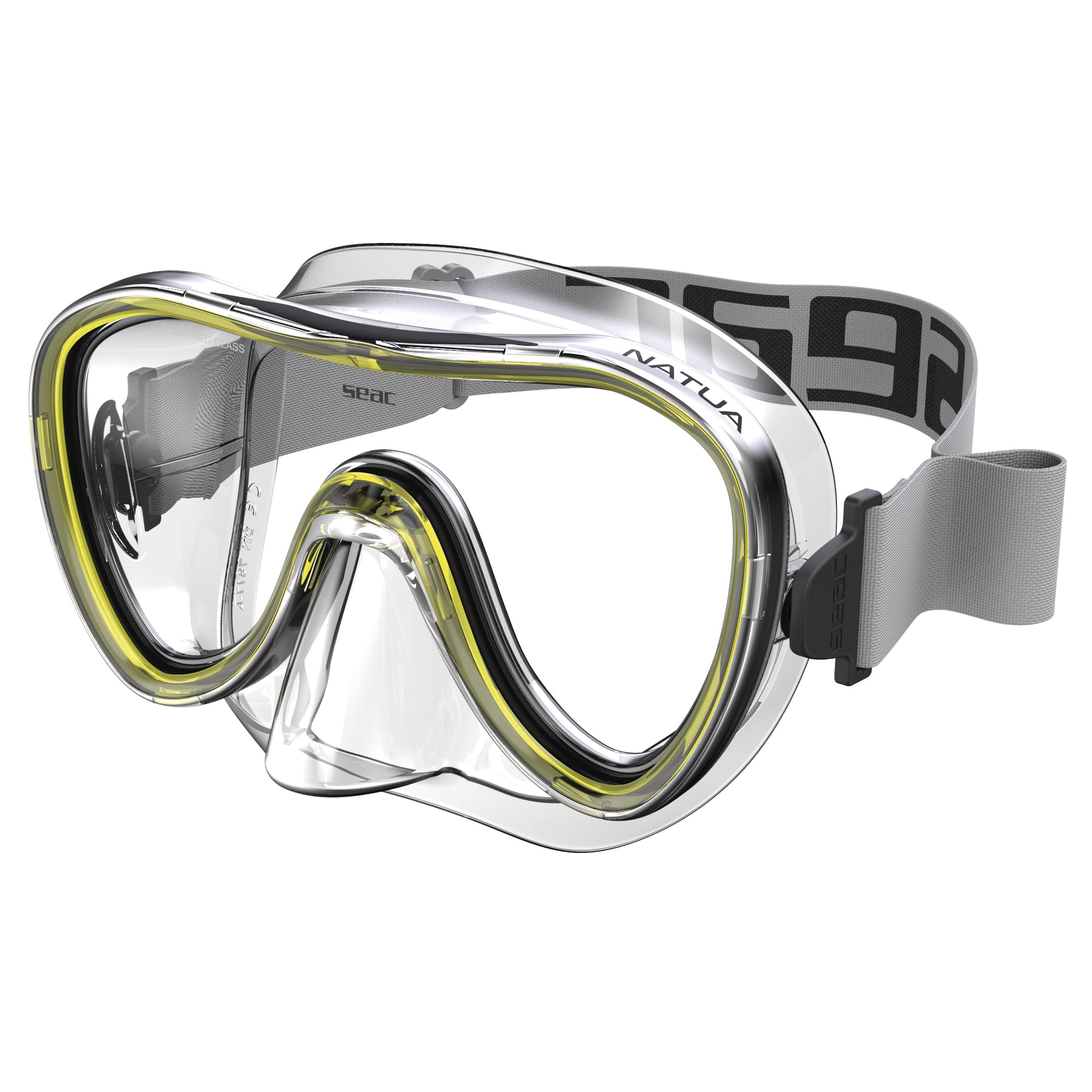 SEAC Unisex-Adult Natua Einglas-Schnorchel-und Tauchmaske aus Silikon