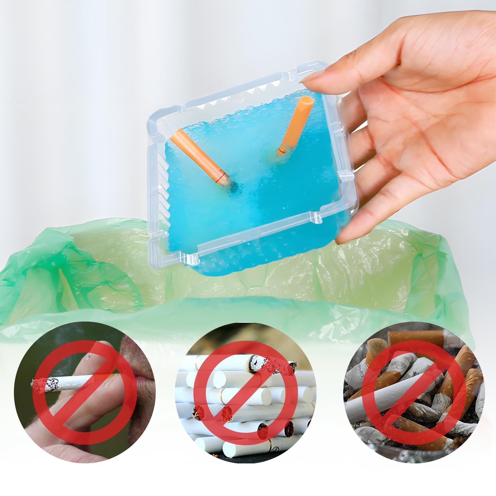 Amazon.com: 40 sets Disposable Ashtrays with Ash Absorbing Balm