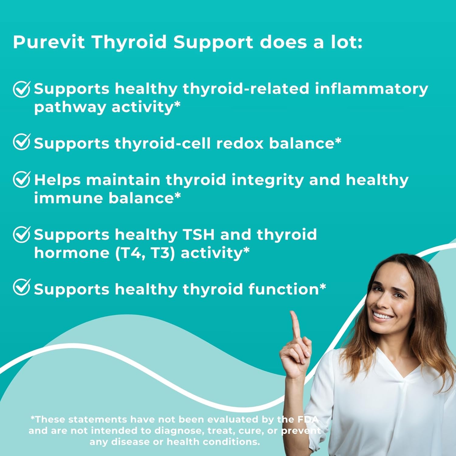 Advanced Thyroid Support Supplement with Black Cumin Extract, Selenium, Myo-inositol, Thyroid Support for Hashimotos and Hypothyroidism, 60 Capsules