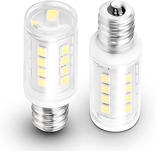 Dryer Light Bulb 120V 10W 25W 40W Equivalent WE05X20431 WP22002263 Appliance Bulb E12 Candelabra Base 2W 300lm 6000K Daylight White for Dryer Drum Water Ice Dispenser Refrigerators Bulb, 2 Pack