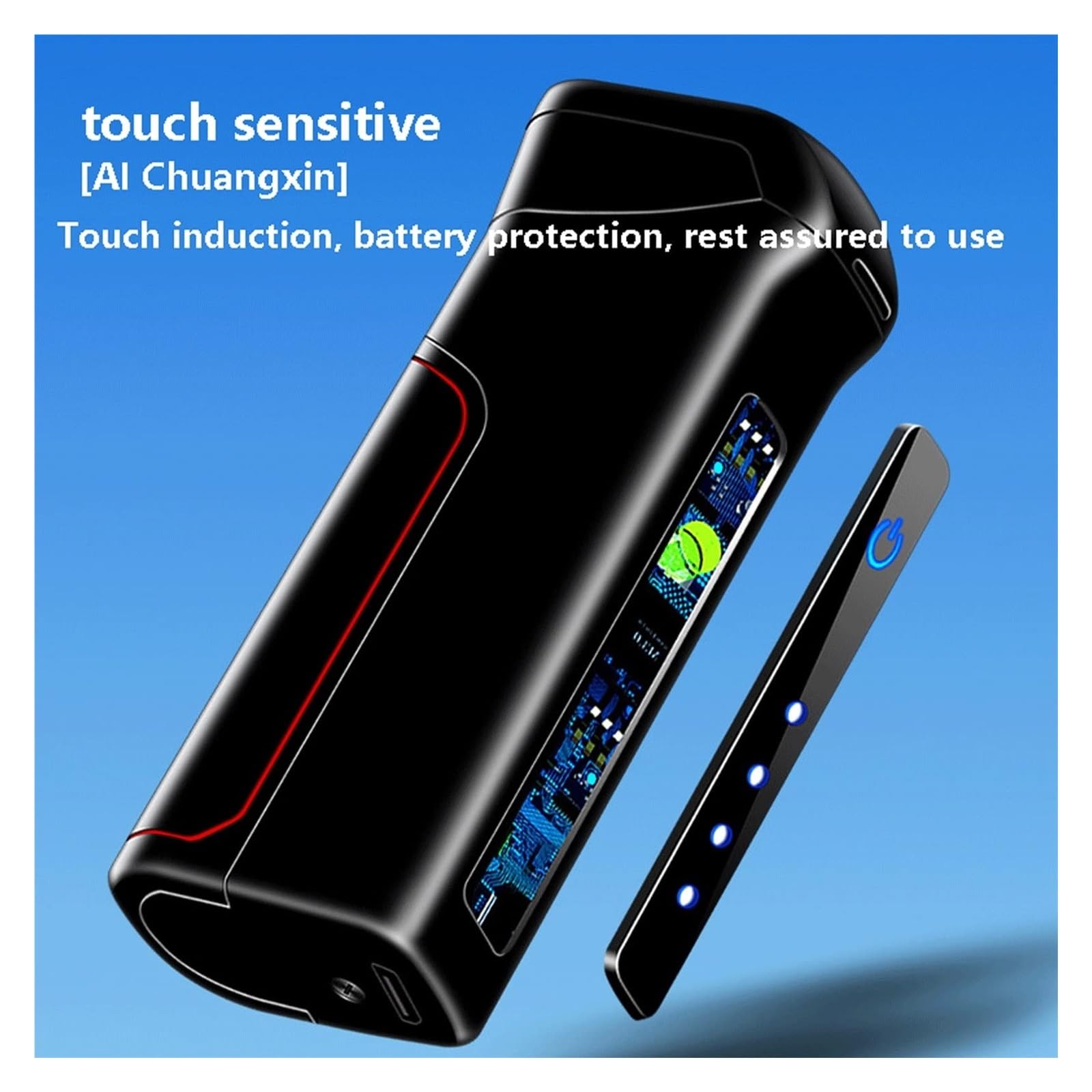 Accendino Elettrico Al Plasa Accendino Antivento Doppio Arco Ricaricabile USB Con Indicatore Di