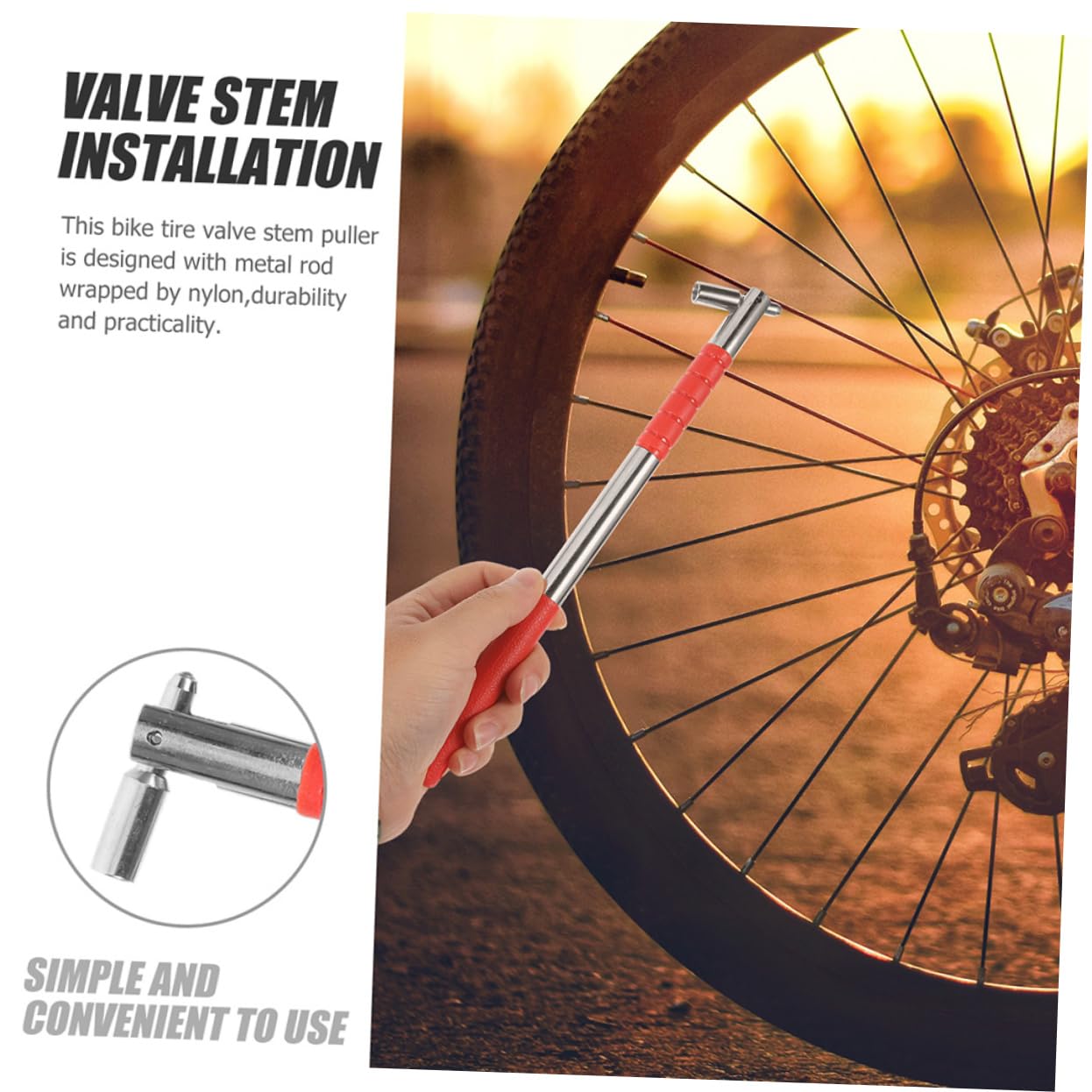 2stücke Ventil-stiel-installer Für Reifenventile Einfach Zu Bedienen Langlebiges Werkzeug Installation Und Reparatur Von Reifenventilen Für Und Motorräder