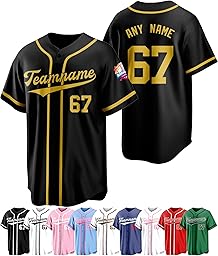 Custom Baseball Jersey Personalized Stitched/Printed Number Name Logo Softball Shirts for Men Women Youth Kids