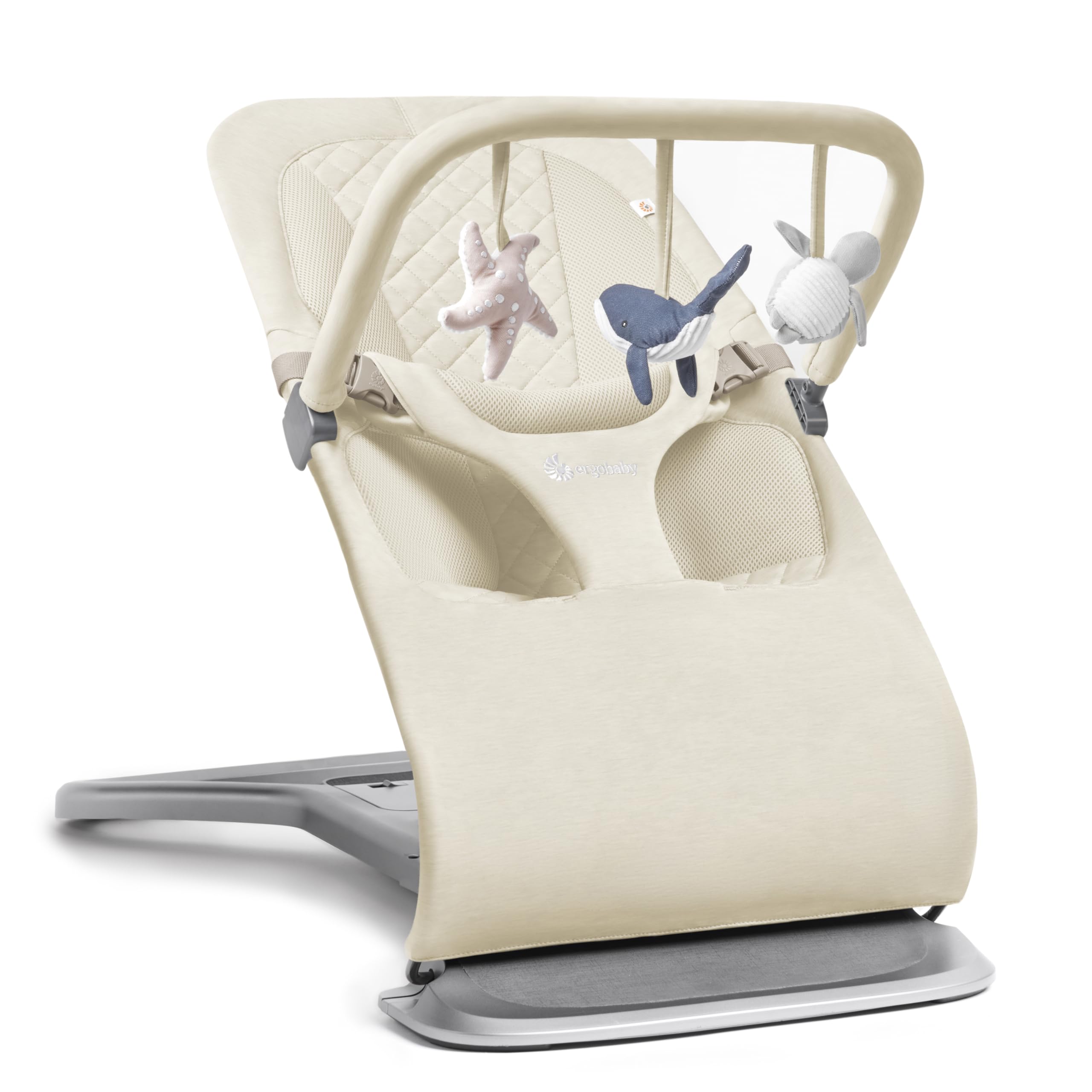 Ergobaby Transat Evolve Arche de jeux, accessoire pour le Transat 3-en-1 d'Ergobaby pour nouveau-nés dès la naissance, Ocean Wonders - Cream