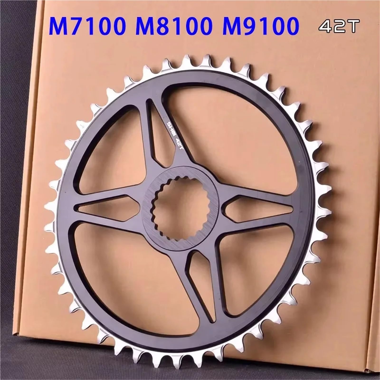 Genérico Compatible con Plato De Montaje Directo Shimano MTB Estrecho Ancho