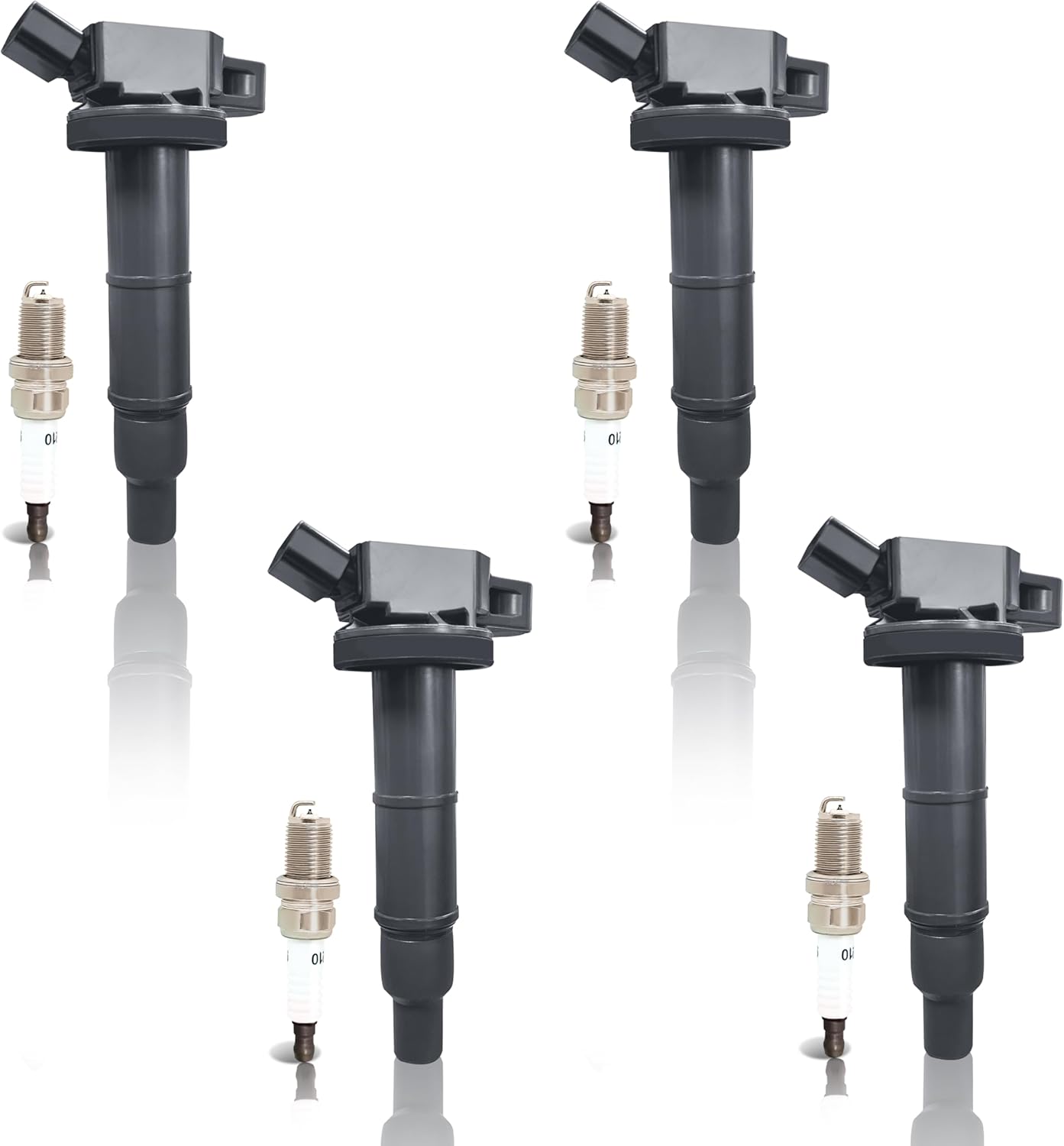 Ignition Coil UF333 Spark Plugs: Compatible with Toyota Camry Corolla Scion TC Matrix Highlander Rav4 2.4L 2002 2003 2004 2005 2006 2007 2008 2009-2012 Set of 4 Spark Plug & Coil packs