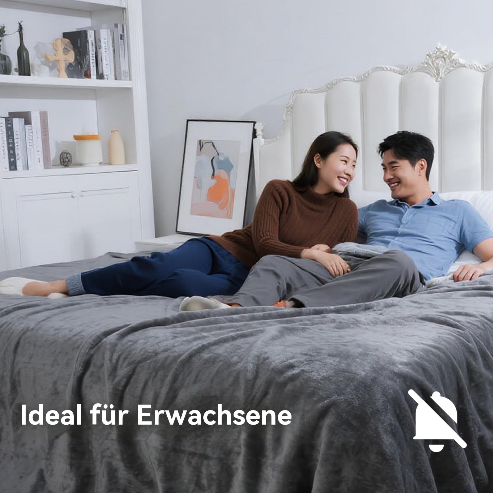 wasserdichte Queen Size Decken 200x230cm, wasserdichte Bettdecke Für Paare Erwachsene, Wasserdicht Reversible Matratze große Größe für Twin, Queen, King Beds(Grey)