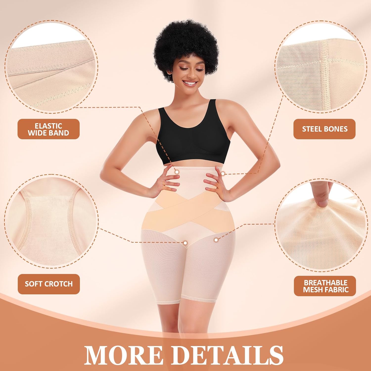 Werena Tummy Control Shapewear Panties For Women Seamless High Waist Shaping Body Shaper Girdle Underwear - Image 3