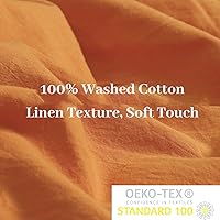 Vista 146 de NEXHOME PRO Funda de edredón Twin XL 100% algodón lavado, transpirable, duradera, texturizada, similar al lino, juego de ropa de cama para el hogar