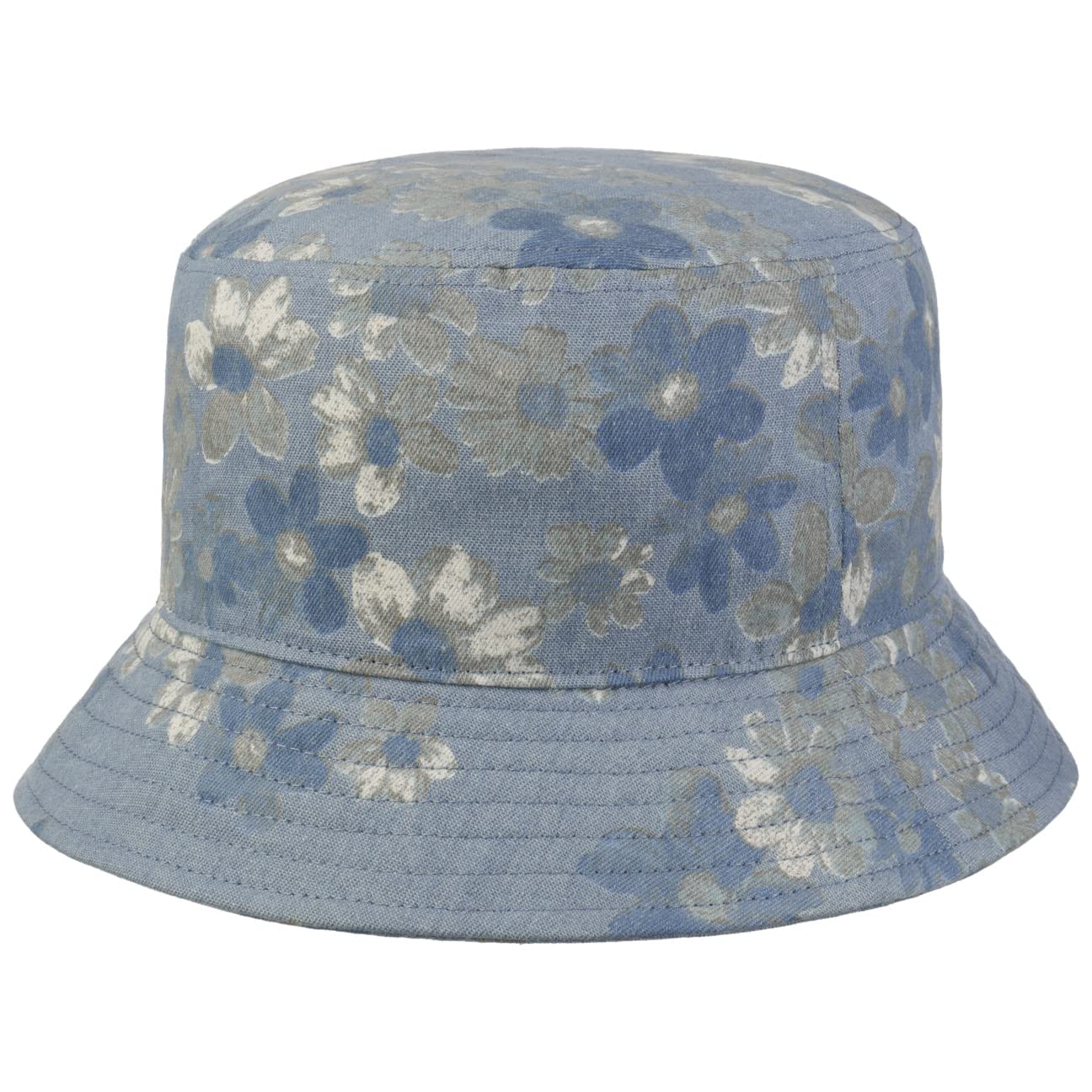 Lipodo Jeans Flower Bucket Hat Denim Floral Print Packable Women Summer