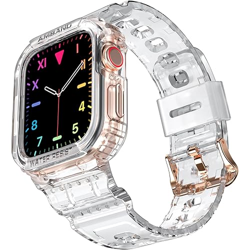 amBand Rugged Sport Band with Case for Apple Watch, Protective Cover for Men & Women, for iWatch Ultra 1/2/3 49mm, Series 10/11 46mm/42mm, 9/8/7 45mm/41mm, SE3/SE2/SE/6/5/4 44mm/40mm, 3/2/1 42mm/38mm