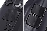 Vista 3 de TALONGAMES Protector táctil compatible con Steam Deck Touch Trackpad (protector de trackpads + protector de 4 teclas, Mirage Camo - Negro)