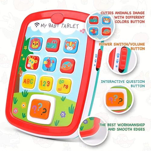 Miniatura 6 de Juguetes de bebé para niños de 1 año juguetes para bebés juguetes de tableta para bebés de 6 12 18 meses con aprendizaje de música números ABC de