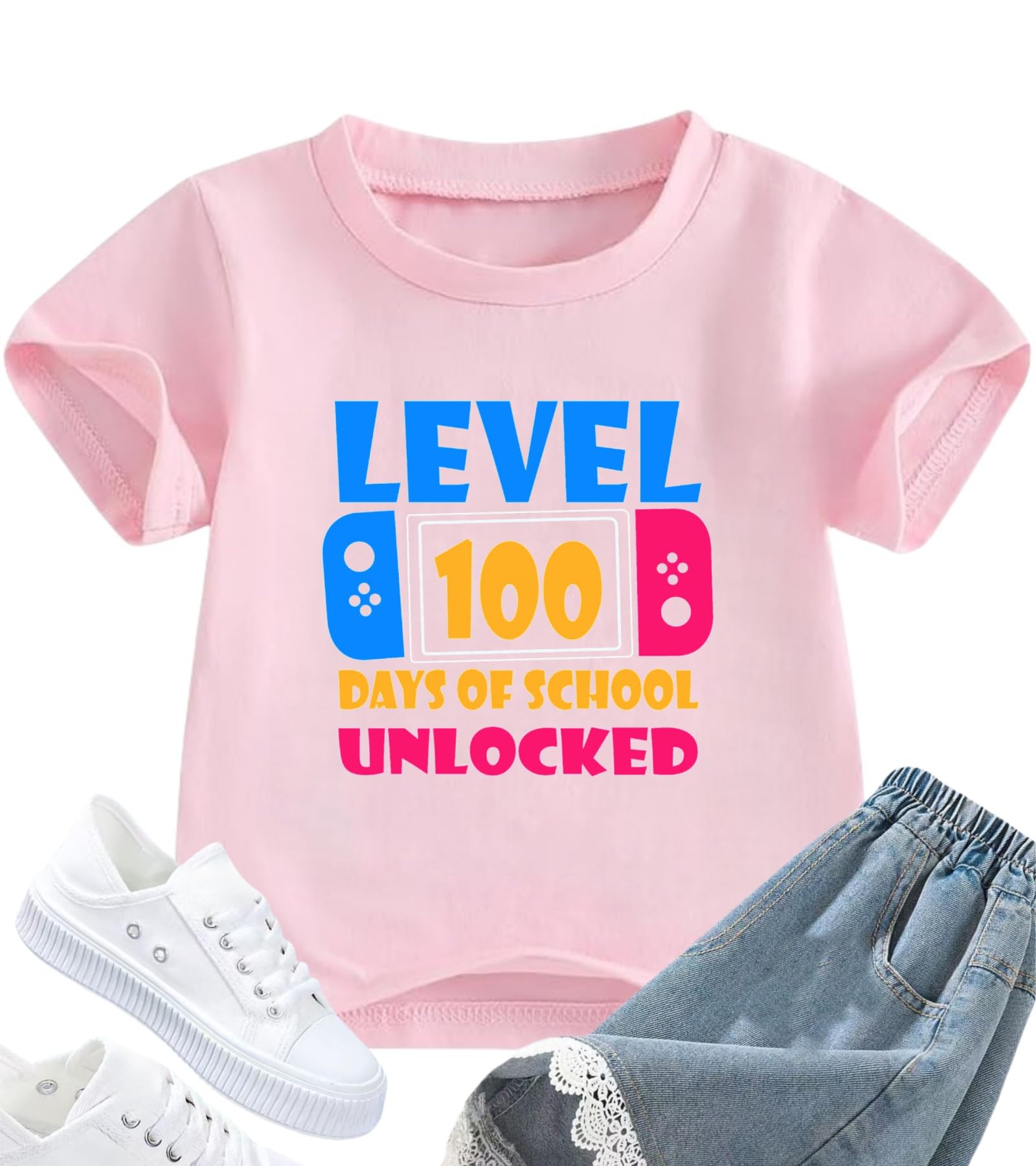 100 Days of School Shirt Kids Toddler 100th Day of School Shirt Boys Girls Celebration Student Happy Gifts Tops