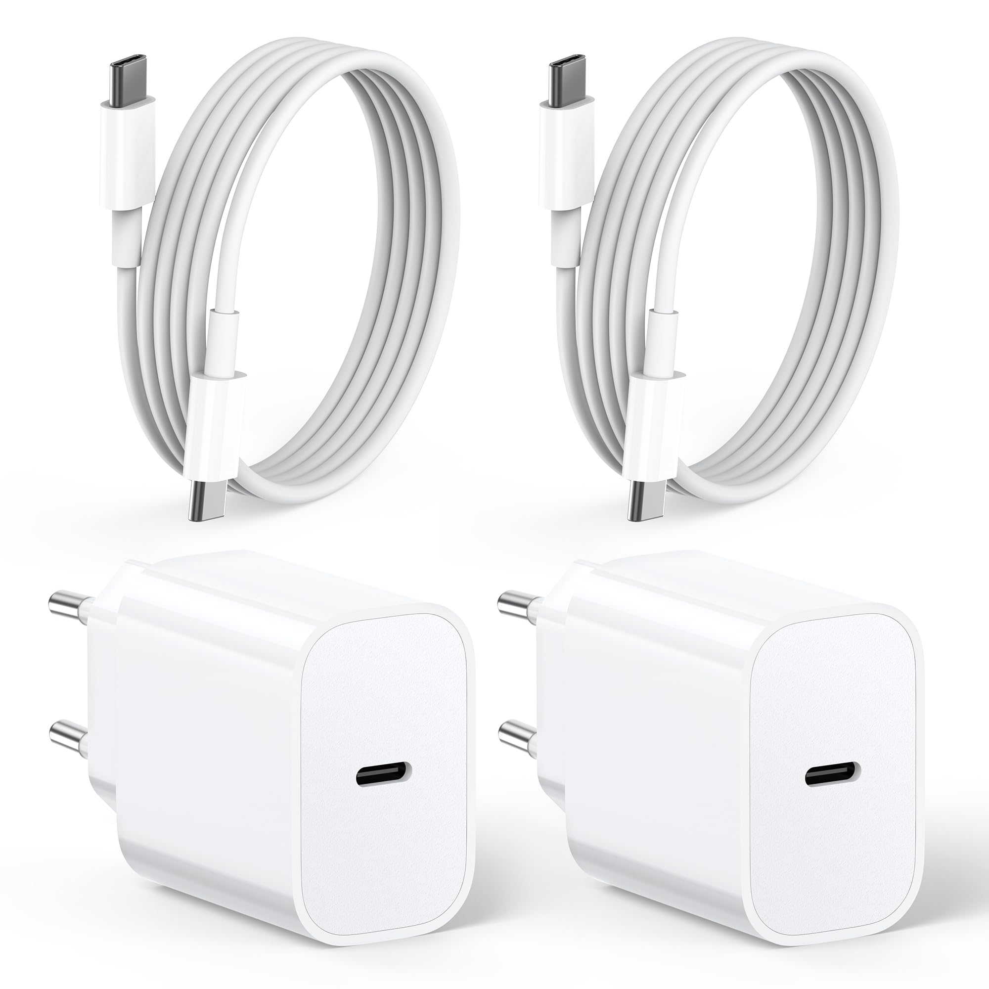 USB C Netzteil 20W, 4er-Pack PD Schnellladegerät