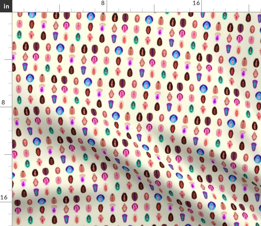 Spoonflower Fabric - Medium Red Woman Uterus Girl Women Womb Female Anatomy Printed on Petal Signature Cotton Fabric by The Yard - Sewing Quilting Apparel Crafts Decor