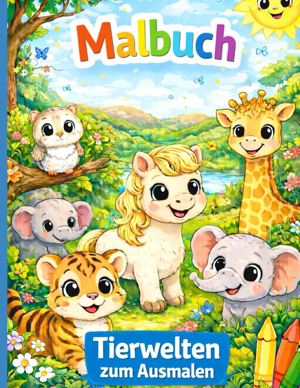Malbuch: Tierwelten zum Ausmalen (Malspaß für Kinder – Die kreative Malbuch-Serie)