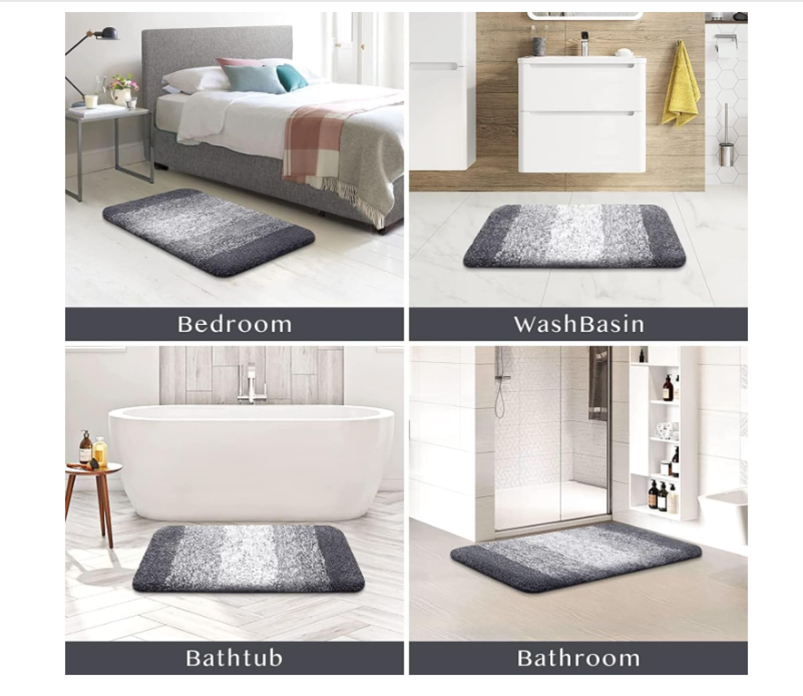 Tappeto Cucina Bagno Puro Cotone Morbido Assorbente Scendiletto Intrecciato A Mano Marrone 50x110 Cm 86493092
