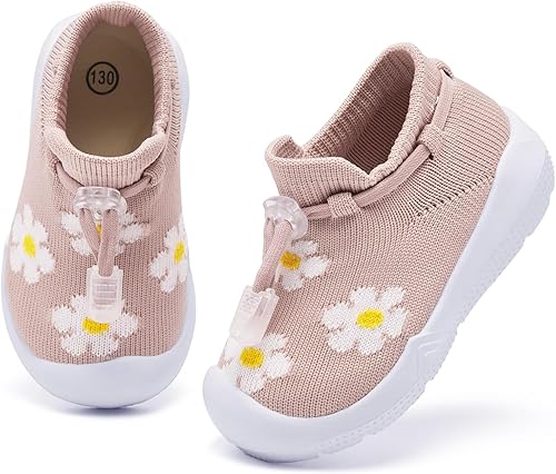 Miniatura 2 de MORENDL Zapatos de calcetín para caminar para bebé, 2 pies pequeños, pantuflas para niños pequeños, niñas y niños, suela suave, antideslizante,