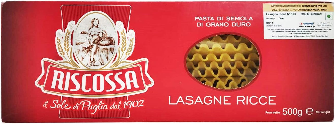 Riscossa Pastificio Lasagna Riccia Pasta, 500 g