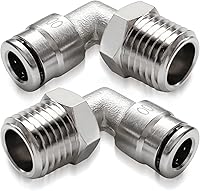 Vista 9 de Válvula Schrader de inflado con empuje para conectar para tubería de línea de aire de 1/4 pulgadas de diámetro exterior y suspensión de resorte