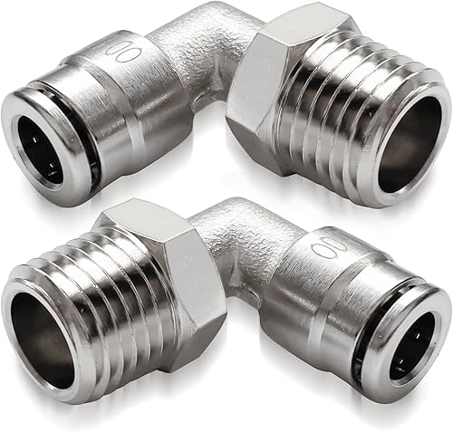 Miniatura 9 de Válvula Schrader de inflado con empuje para conectar para tubería de línea de aire de 14 pulgadas de diámetro exterior y suspensión de resorte para