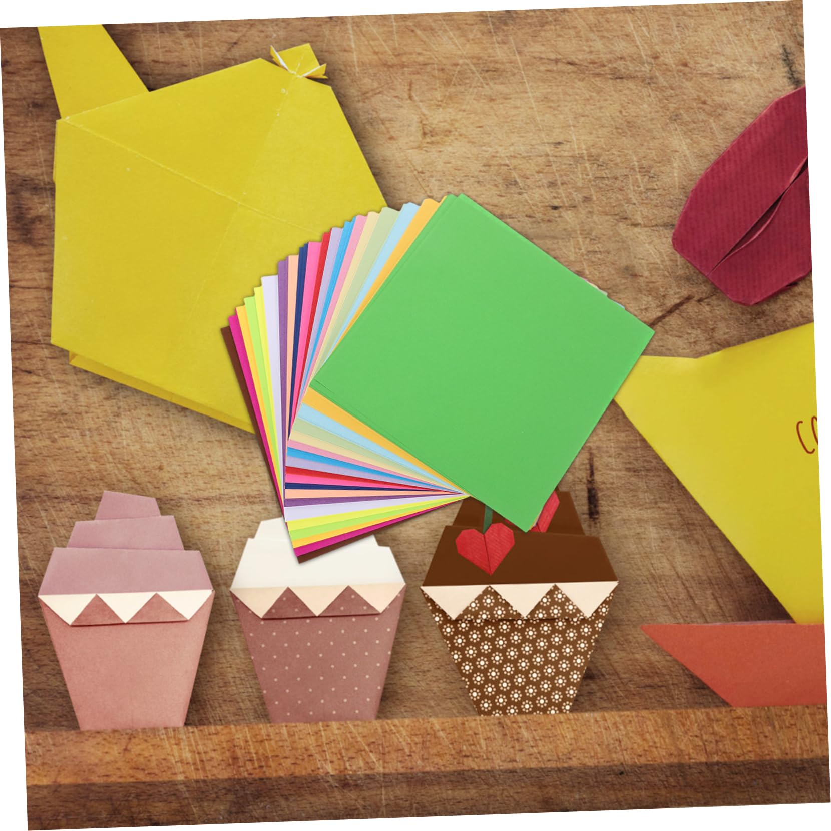 600 Blatt Origami Papier Doppelseitige Farbige für DIY Projekte und Kreative Schulaktivitäten Geeignet für Verschiedene Bastelarbeiten