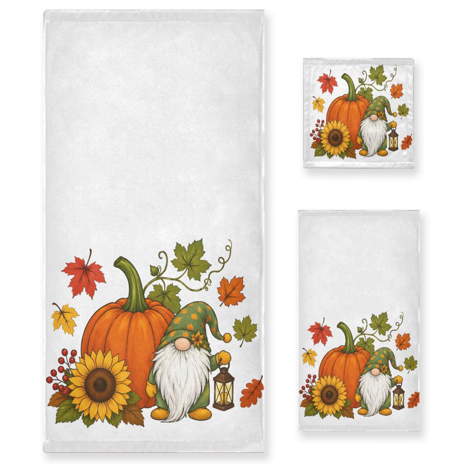 ALAZA Gnome Bath Towel Set