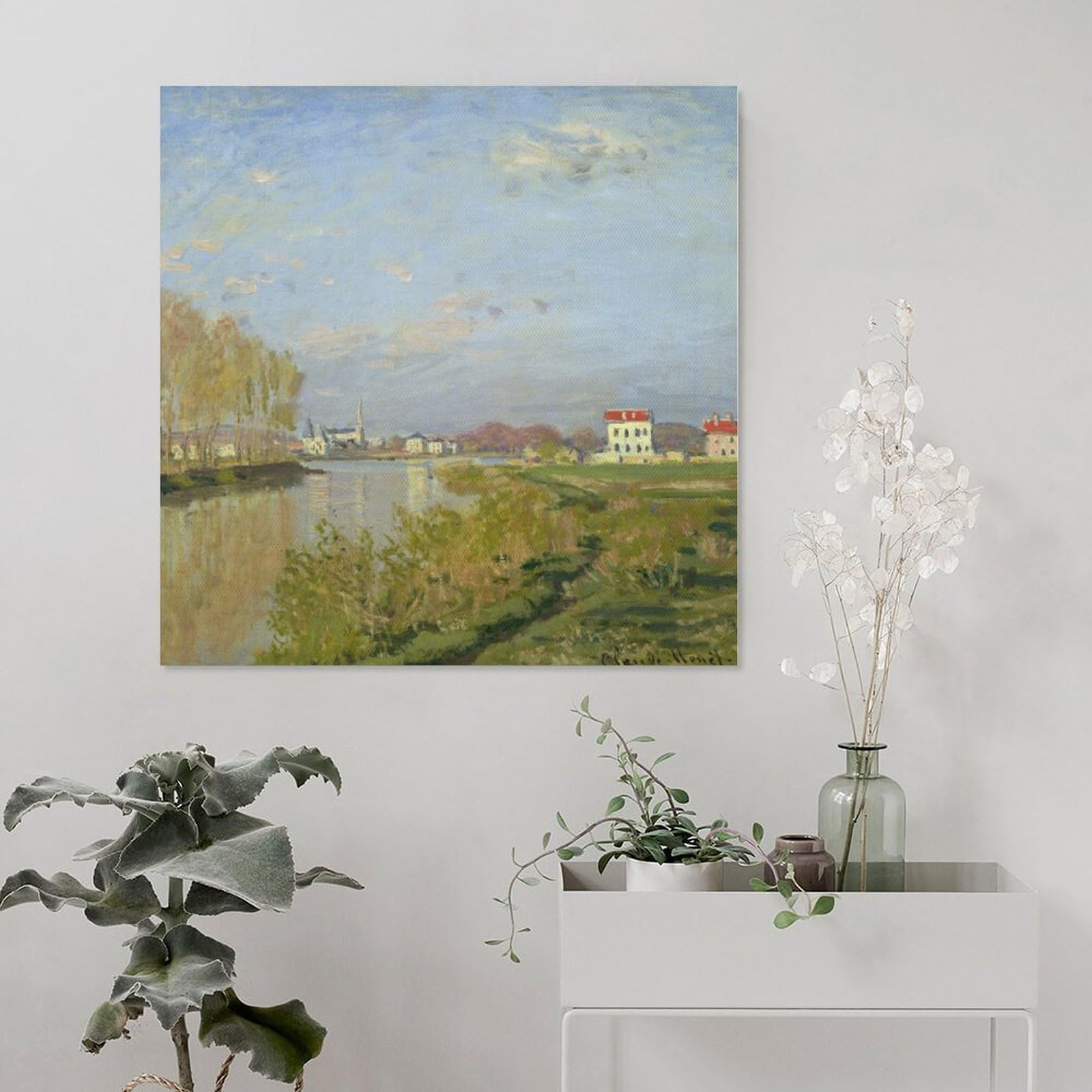 ★クロード・モネ『アルジャントゥイユの停泊地』絵画 ・額縁付き♪ Amazon.co.jp: クロード・モネ アルジャントゥイユの停泊地2 F12 油絵