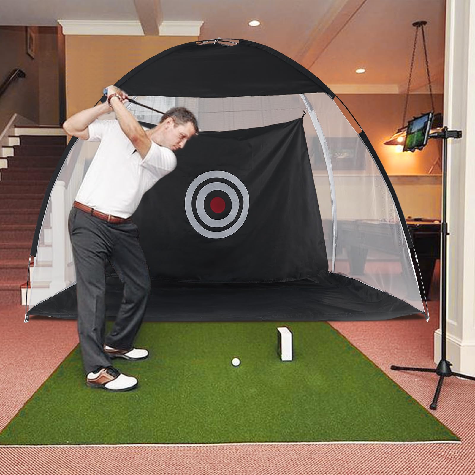 OFCASA Red de práctica de golf 10 x 7 pies plegable para jardín interior exterior