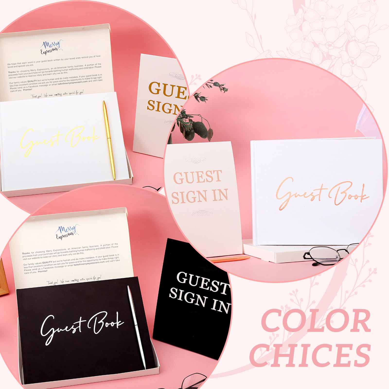 Libro Degli Ospiti Matrimonio Polaroid Con Copertina Rigida - Elegante Con Cartello Da Tavolo, Per Compleanni E Baby Shower