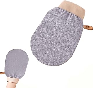 قفازات حمام مزدوجة الجوانب للتقشير من جودتول، قفاز تقشير عميق للجسم، قفازات فرك الجسم للرجال والنساء، ليفة لتنظيف وتقشير البشرة