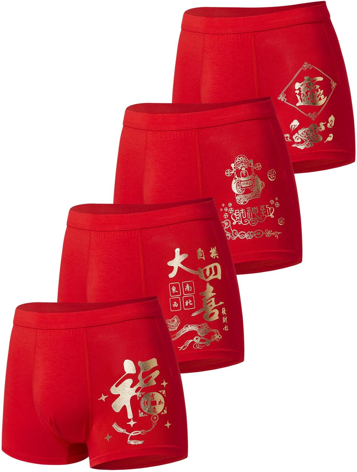 Men's Underwear Soft Bamboo Viscose Boxer Briefs Stretch Trunks Pack