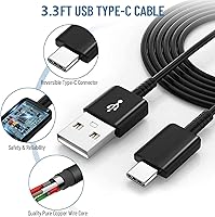 Vista 7 de Cargador rápido Samsung con cable USB tipo C compatible con Samsung Galaxy S23 Ultra/S23/S23+/S22/S22 Ultra/S22+/S21/S21 Ultra/S21+/S20/S20