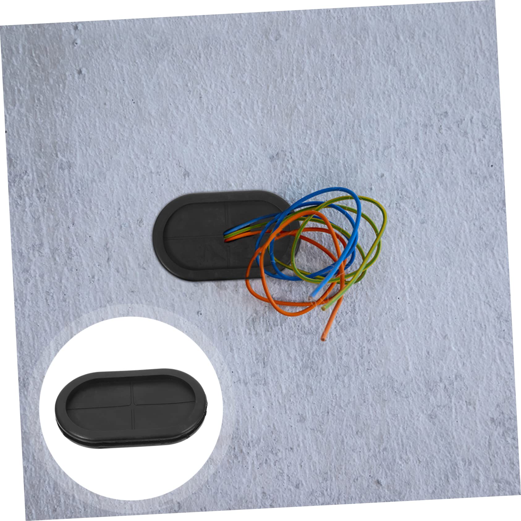 HOMSFOU 3 Set Bobina Di Guardia Guarnizione A Filo Tappo Del Foro Del Bobina Di Cablaggio Passacavo Germetti Di Gomma Per Cavi Gomma Da Cancellare Nero 4 Pezzi * 3