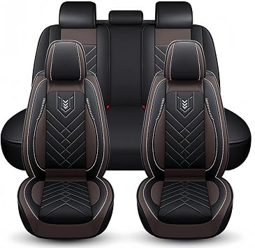 Seat Covers for Honda Pilot 2003-2025 | Car Seat Automotive Seat Protector | Seat Cover Compatible Airbag Full Set, Black Coffee